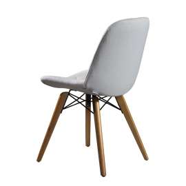 Cadeira Charles Eames em Linho Cru Matelassê Cercatto - Linho Cru