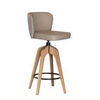 Banqueta Alta Giratória Bistrô Bege Escuro Cercatto