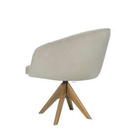 Poltrona Giratória PL151 em Matelassê Suede Bege Cercatto - Suede Bege