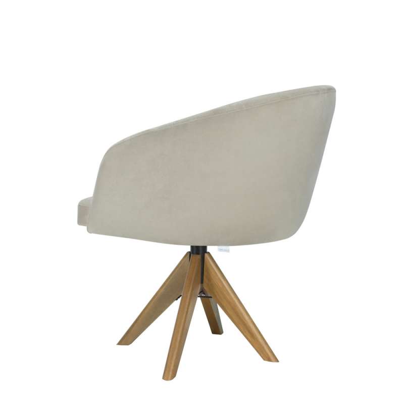 Poltrona Giratória PL151 em Matelassê Suede Bege Cercatto - Suede Bege