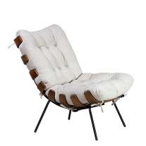 Poltrona Costela em Linho Bege Cercatto