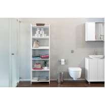 Estante Platina Alta e Estreita Branca Politorno