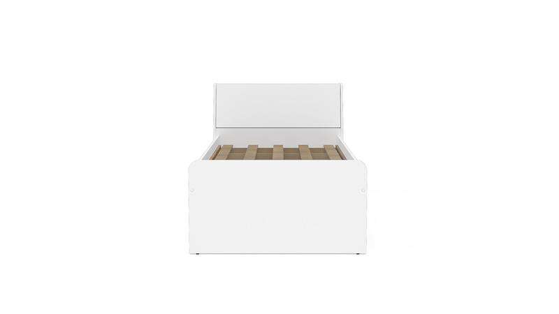 Cama com Baú e Auxiliar Caibi Branca Politorno - Branco