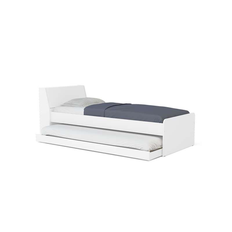 Cama com Baú e Auxiliar Caibi Branca Politorno - Branco
