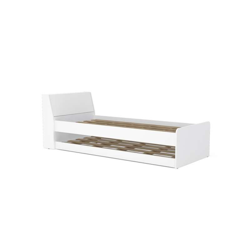 Cama com Baú e Auxiliar Caibi Branca Politorno - Branco