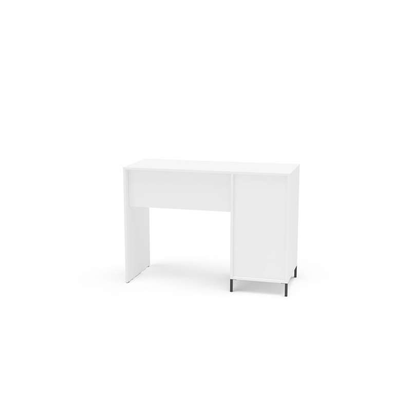 Mesa de escritório com 1 nicho e 1 gaveta Santa Mônica Branco Politorno - Branco