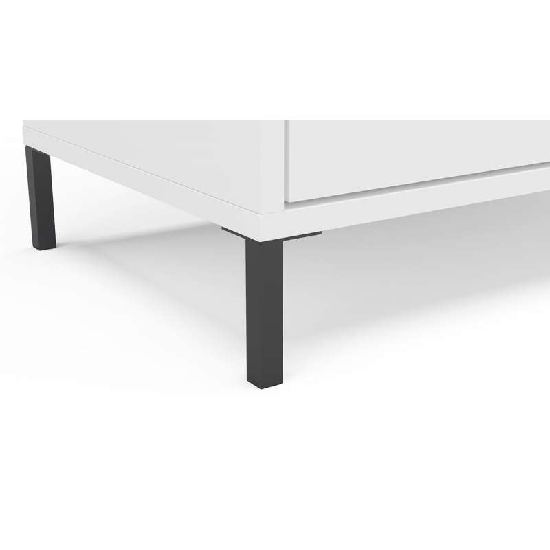Estante Santa Mônica 2 portas 3 prateleiras Branco Politorno - Branco
