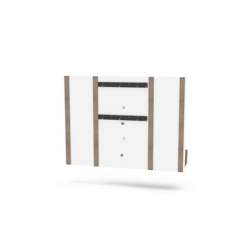 Painel de TV com Estante Fraiburgo Branco/Castanho Politorno - Branco - Castanho