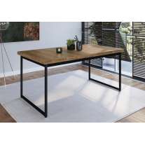 Mesa Tubular 6 lugares Miami 160cm WoodMel com Preto Mesa Tubular 6 lugares Miami 160cm WoodMel com Preto