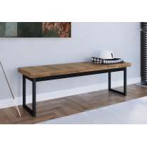 Banco Tubular Miami 144cm WoodMel com Preto Zaile emobilia Banco Tubular Miami 144cm WoodMel com Preto Zaile emobilia