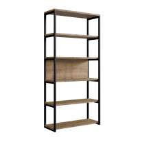 Estante Tubular Miami WoodMel com Preto 120cm Estante Tubular Miami WoodMel com Preto 120cm