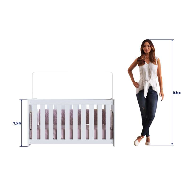 Quarto Infantil Completo Aconchego LA033 Branco Completa Móveis - Branco