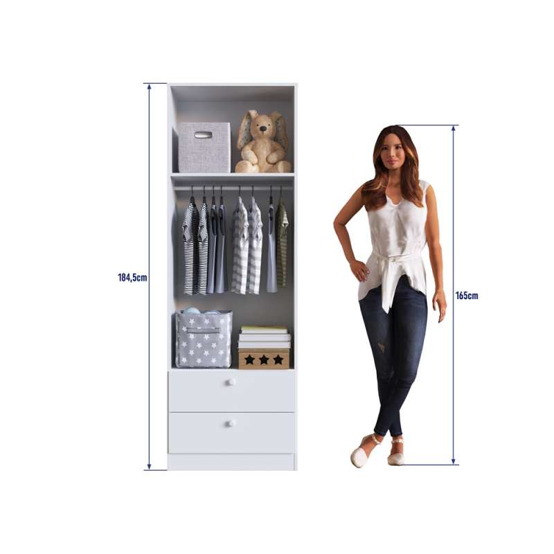 Quarto Infantil Completo Aconchego LA033 Branco Completa Móveis - Branco