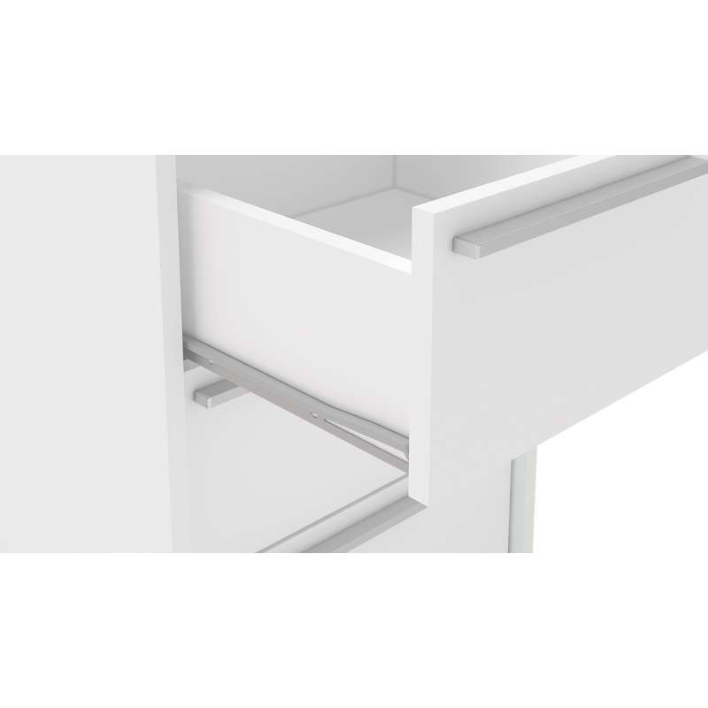 Gaveteiro Politorno Maia 3 Gavetas Branco - Branco