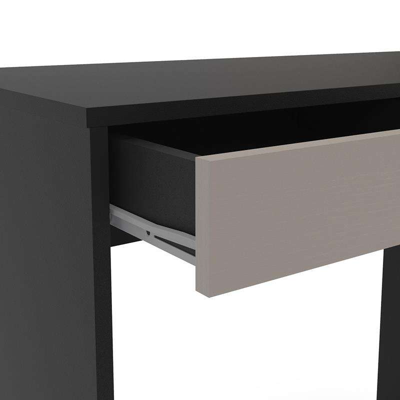 Mesa de escritório Tijuca 90cm 2 gavetas Preto/Cinza - Preto/Cinza