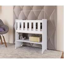 Mini Berço Branco com Colchão Completa Móveis Mini Berço Branco com Colchão Completa Móveis