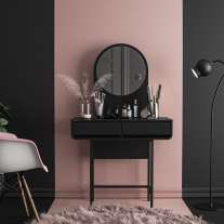 Penteadeira Compacta Retrô Holanda Preta Politorno