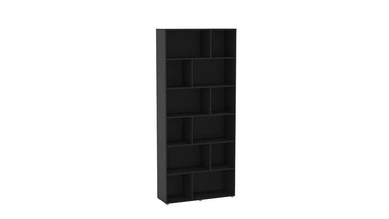 Estante Xangai 12 nichos Preto Politorno - Preto