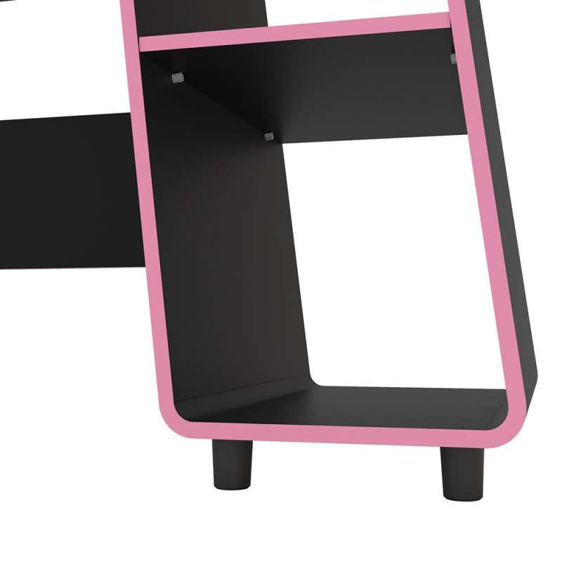 Mesa Gamer London Preto e Rosa Politorno - Preto / Rosa