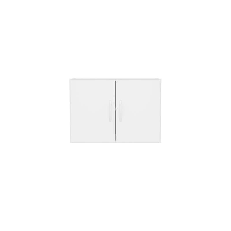 Armário de cozinha barato Aéreo 2 Portas Branco Politorno - Branco