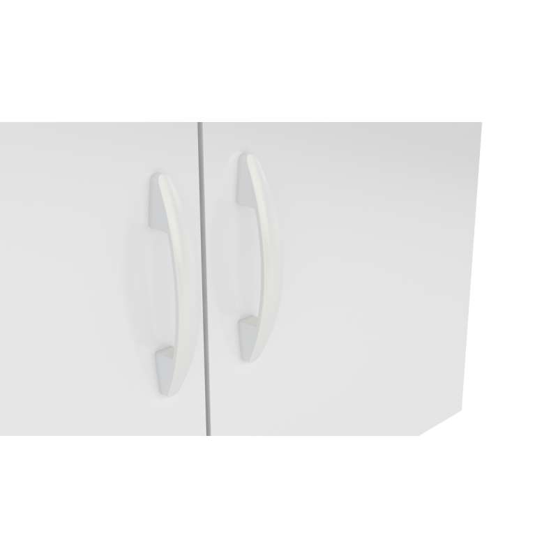 Armário de cozinha barato Aéreo 2 Portas Branco Politorno - Branco