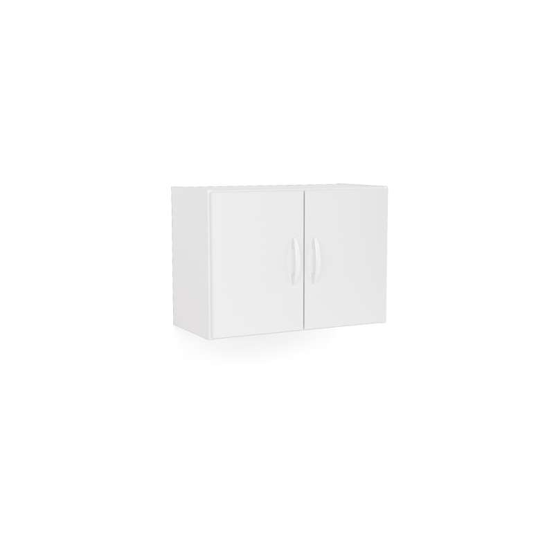 Armário de cozinha barato Aéreo 2 Portas Branco Politorno - Branco