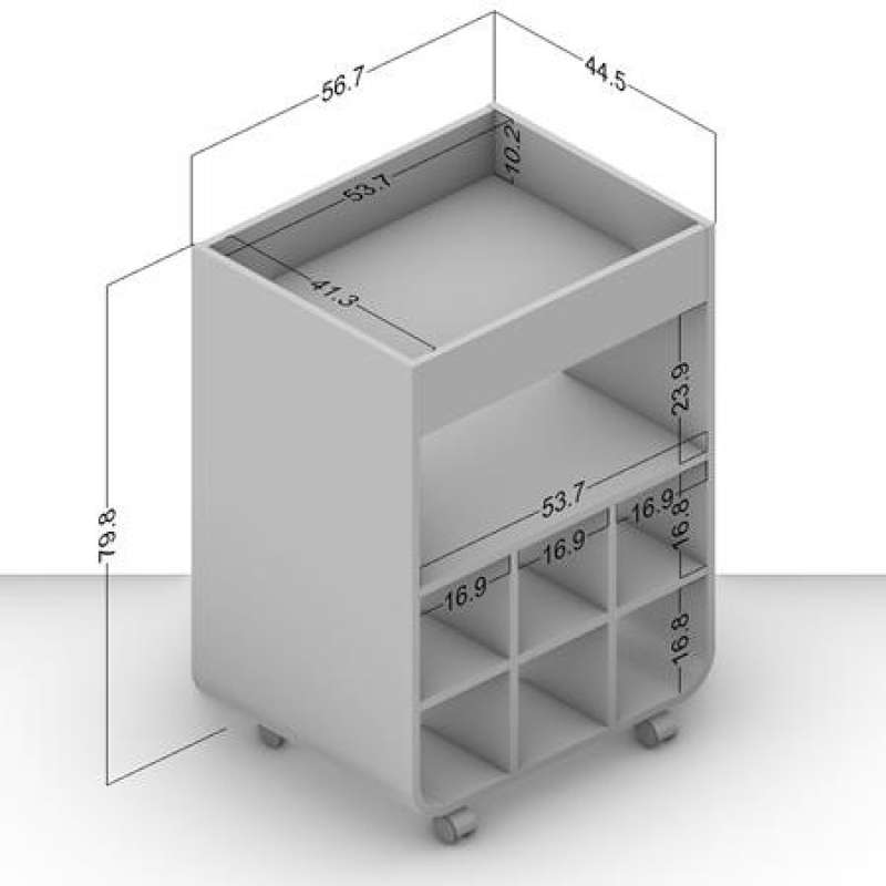 Bar para Sala Índia Branco Politorno - Branco