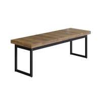 Banco Tubular Miami 164cm WoodMel com Preto Zaile emobilia