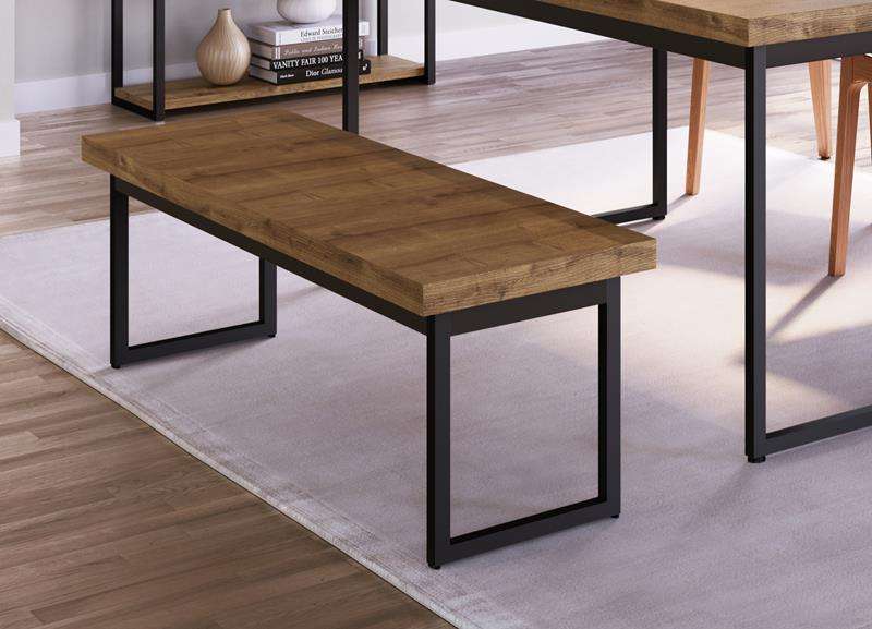 Banco Tubular Miami 164cm WoodMel com Preto Zaile emobilia - Wood Mel