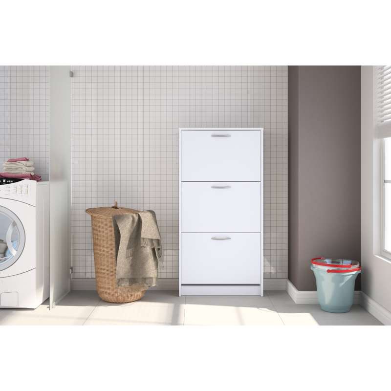 Sapateira com 3 Portas Fortaleza Branca Politorno - Branco