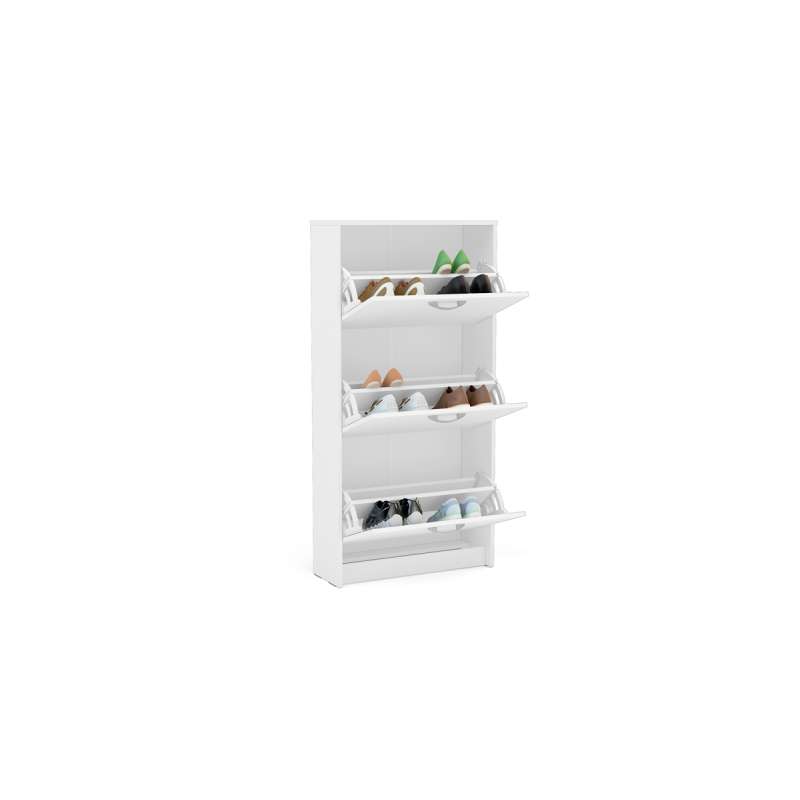 Sapateira com 3 Portas Fortaleza Branca Politorno - Branco