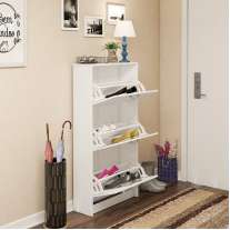 Sapateira com 3 Portas Fortaleza Branca Politorno