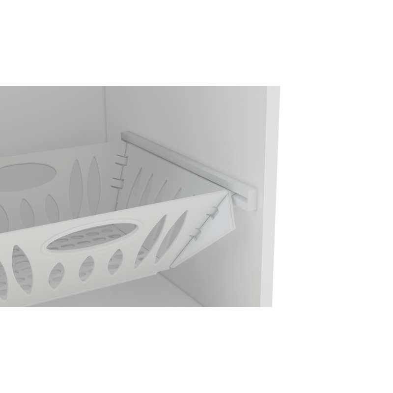 Fruteira Compacta Branca de madeira para Cozinha Politorno - Branco