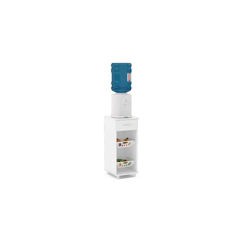 Fruteira Compacta Branca de madeira para Cozinha Politorno - Branco