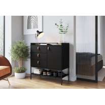 Cômoda Personal 1 porta e 3 gavetas Preto Cômoda Personal 1 porta e 3 gavetas Preto
