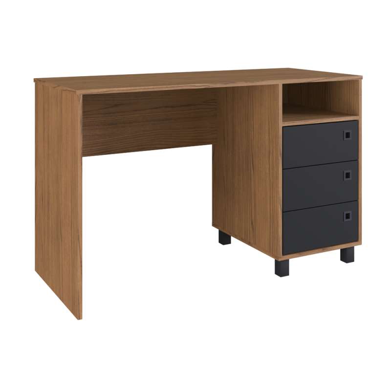 Mesa com Gaveteiro Orlando Woodmel - Woodmel com Preto
