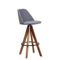 Banqueta Alta Giratória Lucca Cinza Cercatto