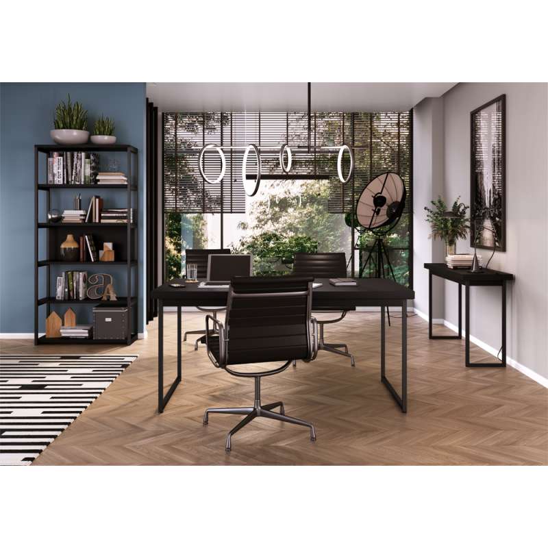 Aparador Tubular Miami 136cm Preto - Preto