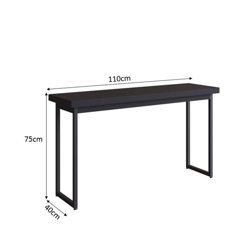 Aparador Tubular Miami 110cm Preto - Preto