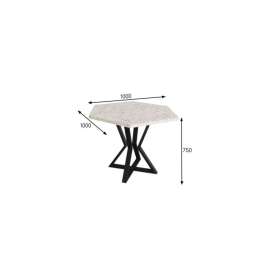 Mesa Jantar Hexagonal 6 lugares Pierre Volakas - Volakas 