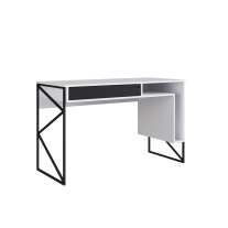 Escrivaninha Industrial com Nicho Lisboa Branco