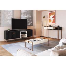 Rack para TV Trendy 180cm Preto com Volakas - PRETO COM VOLAKAS