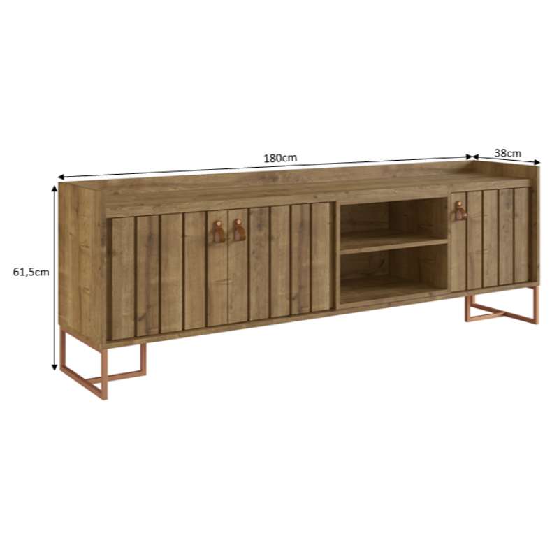 Rack para TV Trendy 180cm Woodmel Metta Mobili - Woodmel