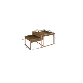 Conjunto Mesa de Centro Columbia Woodmel - Woodmel