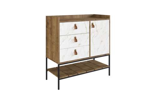 Cômoda Personal 1 porta e 3 gavetas Woodmel e Volakas