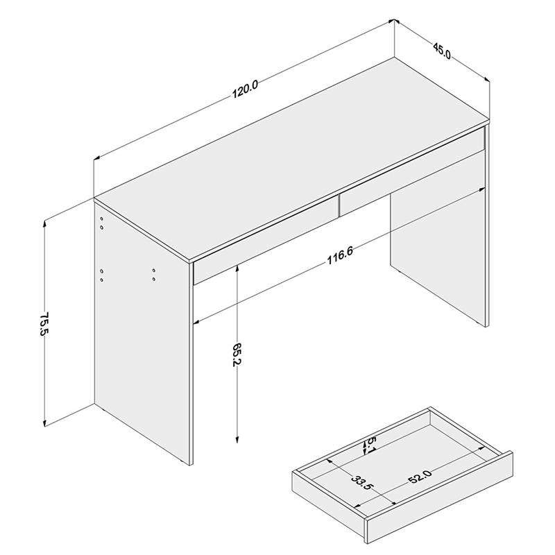 Mesa com Gaveta Lindóia Tabaco Politorno - Tabaco