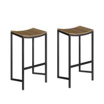 Conjunto 2 Banquetas Escama sem Encosto Olmo Preto