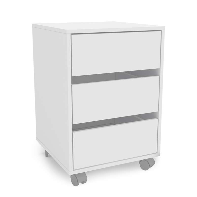 Gaveteiro Mauá 3 Gavetas 450mm Branco Politorno - Branco