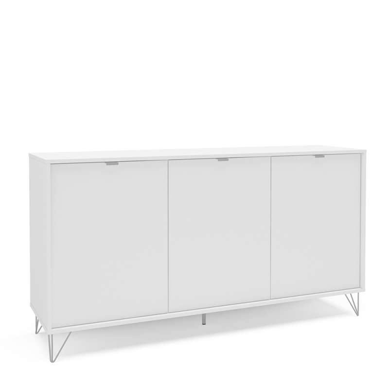 Aparador 3 Portas Montreal Branco Politorno - Branco