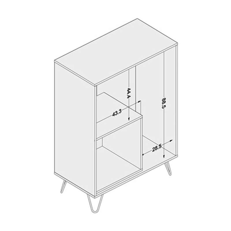 Aparador 2 Portas com Nicho Cayman Branco Politorno - Branco